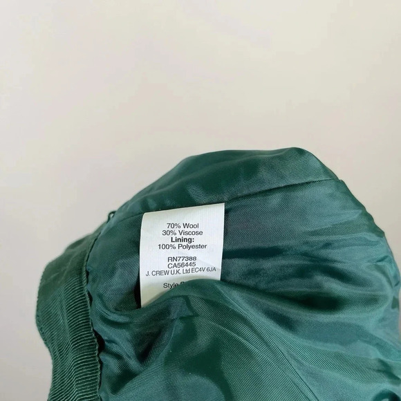 J.crew Shirttail Teal Wool  Blend Mini Skirt - Picture 8 of 11